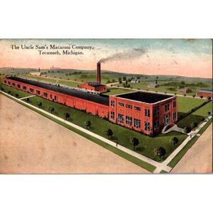 C.1915 Vintage Postcard The Uncle Sam's Macaroni Factory Tehcumseh Collectible E